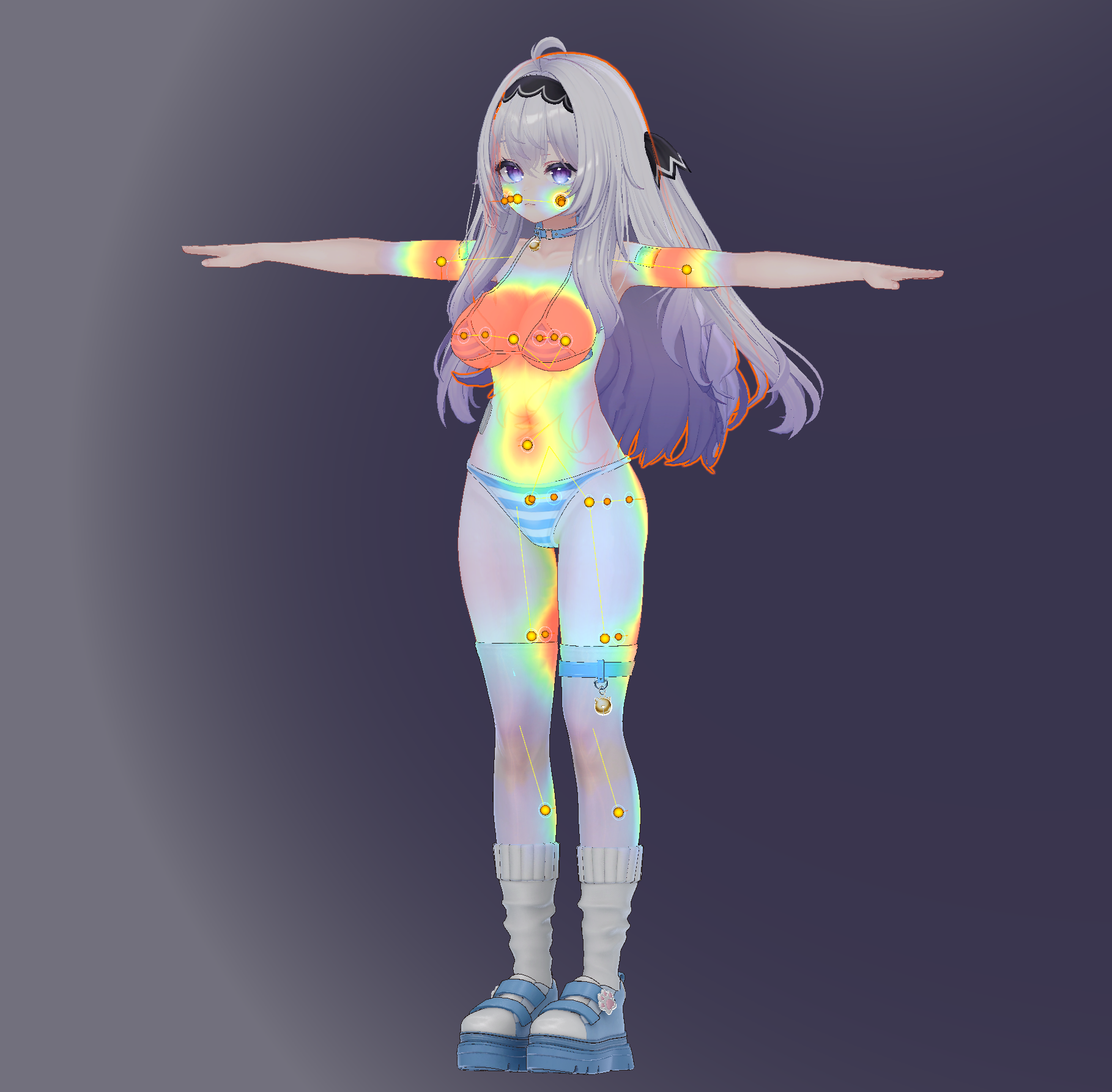 Weight Heatmap on VRChat avatar